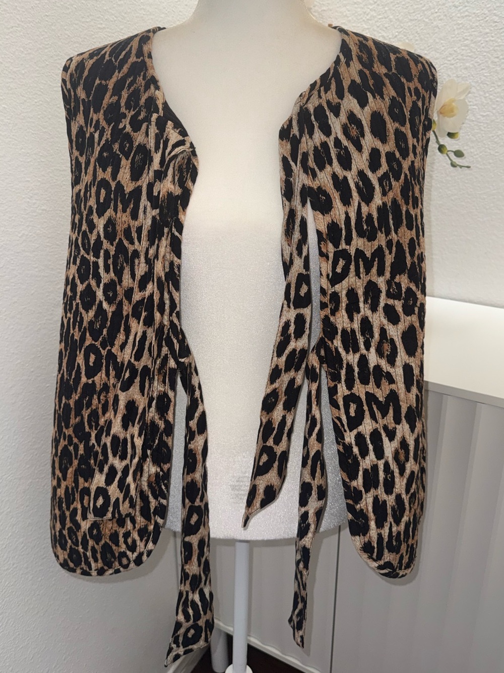 Damson Madder Tilly Leopard Print Quilted Gilet Vest UK 12 / US 8 - Picture 4 of 9